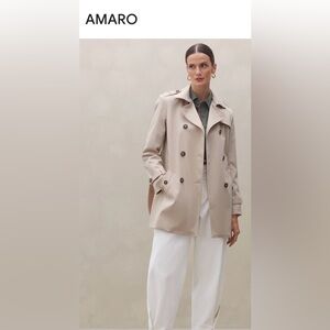 NWT - Amaro, Women's Classic Tan Trench Coat - 10